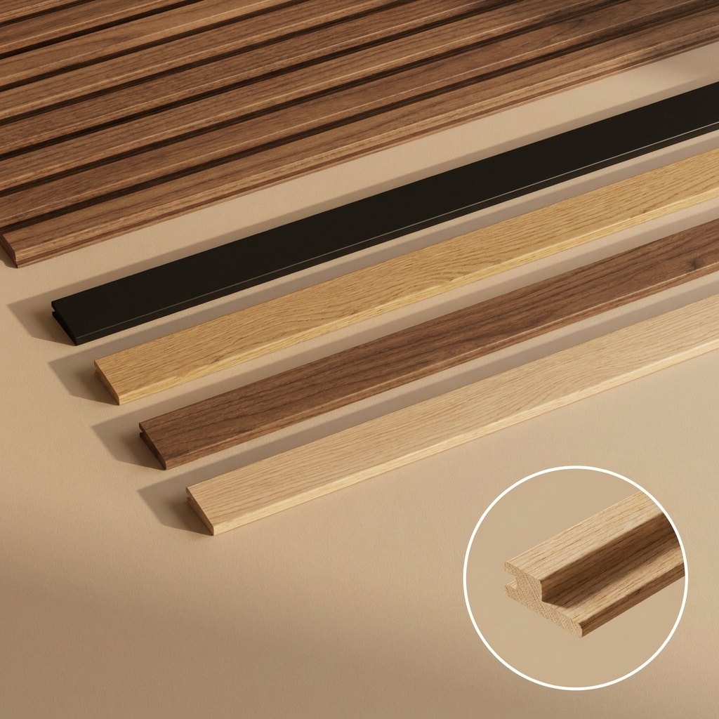 Slat Wall End Trims — 4 × 270 cm