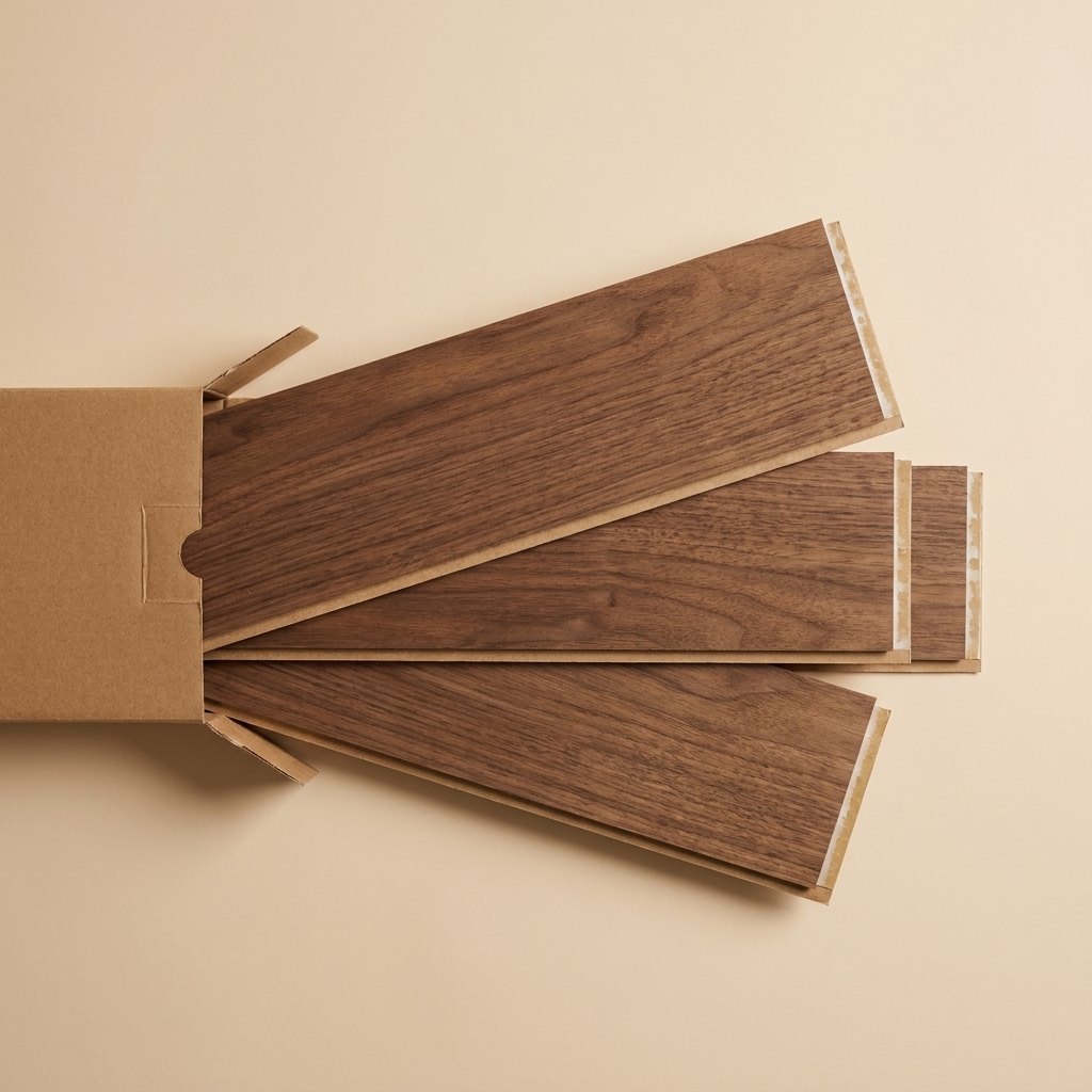 Peel-and-Stick Wood-Look Planks — One Box