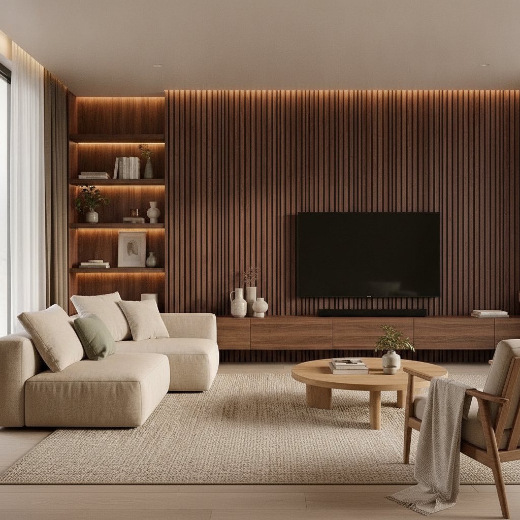Hidden-Bracket Shelf Duo for Slat Walls